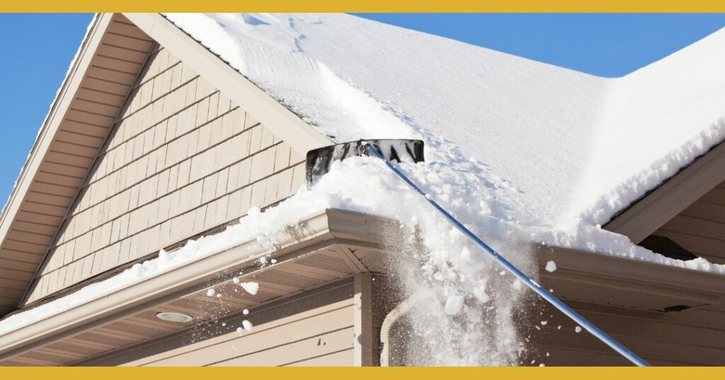clearing snow from roof